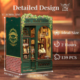 Fsolis Book Nook Kit, DIY Miniature Dollhouse Kit 3D Puzzles for Adults Mini House Tiny Home Bookshelf Decor DIY Project for Women Teenagers Craft Hobbies Gifts for Book Lovers（OWL Bookstore） Fsolis