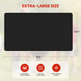 OFASIZEN 89.5 x 49.5 Inch Grill Mats for Outdoor Grill, Double-Sided Fireproof Deck and Patio Protector Mat OFASIZEN