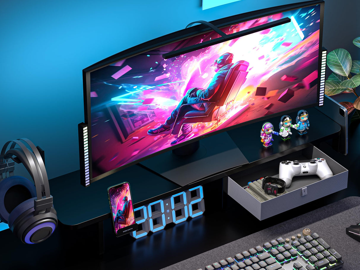 WALKINGDESK 48x24 Inches Electric Standing Desk with Drawer and Monitor Stand, Height Adjustable Stand up Desk for Home Office, Ergonomic Sit to Stand Desk with Phone Holder, 3 Hooks, Black WALKINGDESK