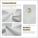 Blank DIY Banners Polyester Oxford Cloth White Banner with Hanging Rope for Wall Signs Writing DIY Painting Indoor Outdoor Office Camping Yard Birthday Party Decorations Supplies 4x2ft-BECKTEN BECKTEN