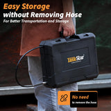 TaskStar 2-in-1 Electric Grease Gun:12000 PSI, 5.3 oz/min Flow Battery Powered Cordless Grease Gun with 2 * 4.0 Ah Batteries and Charger, LED Light, 90 Degree Coupler Adapter, Orange TaskStar