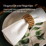 200 Linen-Feel Luncheon Paper Napkins - Disposable Lunch Napkins For Everyday Use - Ideal For Lunch, Dinner, Parties, Weddings, Restaurants, Or Event Servietto