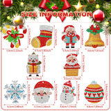Jetec 20 Pcs Christmas Diamond Painting Ornaments Diamond Art Kits Crystal Painting Ornaments for Crafts Xmas Decor Jetec