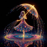 croshom Diamond Art Kits for Adults, Fairy Diamond Art Painting Kits for Adults Beginners, 5D DIY Raindrops Full Drills Gem Craft for Adult Gifts, Home Wall Decor 13.8" x 13.8" croshom