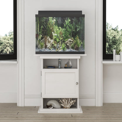 Ollie & Hutch Flipper 10/20 Gallon Aquarium Stand, Ivory Oak