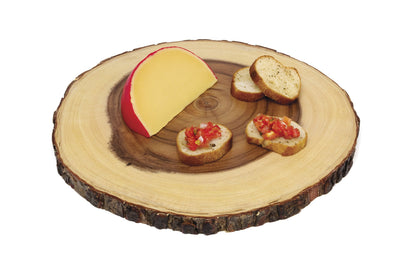 Lipper International Acacia Bark Board Without feet - WoodArtSupply