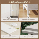 Huuger 70 Inch White Dresser for Bedroom, TV Stand for 65, 75, 80 Inch TV, 13 Fabric Drawer Long Dresser, Wide Chest of Drawer, Storage Units for Bedroom Huuger