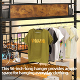 Full Size Loft Bed with U-Shaped Desk, Industrial Heavy Duty Full Loft Bed Frame with Pegboard & Mesh Shelf, RGB Lights, Bunk Loft Beds with Power Outlet, 3 Storage Drawers, Safety Guard & Ladder CSZZD