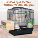 GINDOOR Parakeet Nesting Box Transparent Bird House for Cage Natural Wood Breeding Box for Parrot Parakeet Cockatiel Lovebirds Budgie Conure and Other Small Birds GINDOOR