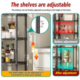 Golpart 6 Tier Adjustable Storage Shelves Narrow Mesh Gaps Metal Utility Shelf Wire Shelving Unit Organizer Rack for Home Kitchen Office Bathroom Pantry Room10 D x 16" W x 60" H Black Golpart
