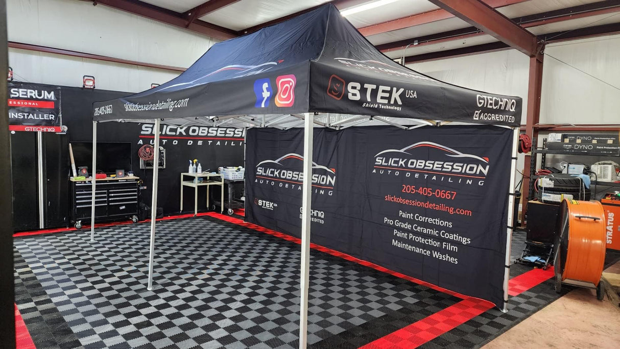 Custom Canopy Pop Up Tent 10x20 with Logo, Personalized Pop Up Canopy Tent for Tradeshow,Customized Canopy Advertising Outdoor Tent (top Canopy +one Full Wall+ Two Small Side Walls+ 23kgs Frame) NaBai