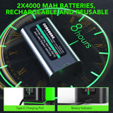 FELLAT Laser Level, 4x360° Self Leveling Green Cross Line Laser for Construction and Picture Hanging with Rechargeable battery, Remote Controller, Magnetic Rotating Stand FELLAT