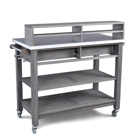 Homestyles Maho Gray Teak Potting Bench homestyles