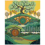 xcemhil Paint by Numbers Kit for Adults Landscape, Cabin Paint by Numbers for Adults, New Zealand House Paint by Number for Gifts and Home Wall Decor 16x20 Inch xcemhil