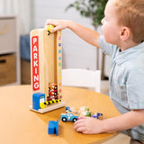 Melissa & Doug Stack & Count Wooden Parking Garage With 10 Cars Melissa & Doug
