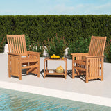 Tangkula 3 Pieces Patio Furniture Set with 1.5” Umbrella Hole, Wood Table and Chairs Set for 2, for Porch, Backyard, Poolside, Lawn, Deck Tangkula