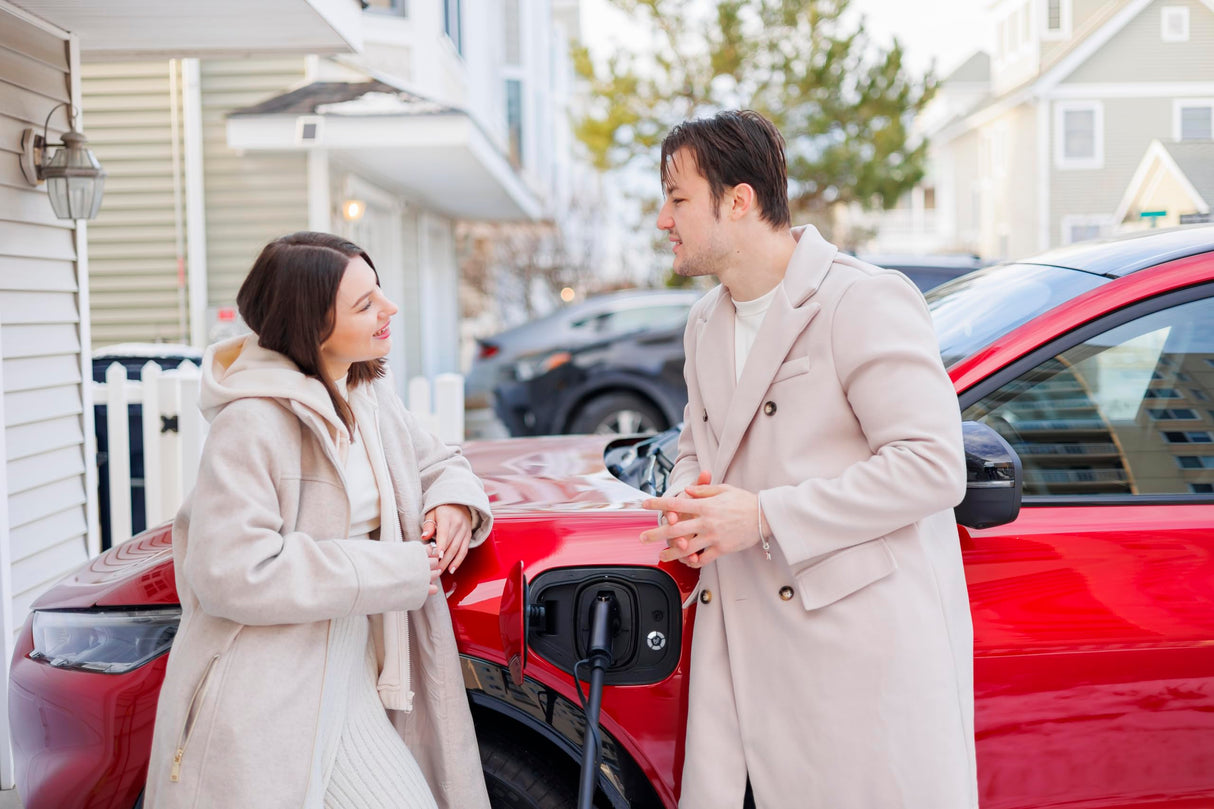 MACH 1: Fast 48 Amp Level 2 EV Charger, Wall-Mount Electric Vehicle Charging Station, 200-240V Hardwire or NEMA 14-50. J1772 car Connector & Tesla NACS, Indoor/Outdoor, 30ft Cable evse Adapter ApexCharger