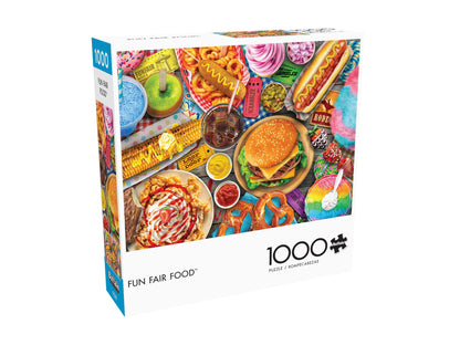 Buffalo Games - Lars Stewart - Fun Fair Food - 1000 Piece Jigsaw Puzzle For Adults -Challenging Puzzle Perfect for Game Nights - Finished Size is 26.75 x 19.75