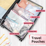 Umriox Zipper Pouch, 16.9x12.4 in (12 Colors, 12 Packs), Extra Large Zipper Bags, Waterproof Zipper Pouches for Office Supplies, Puzzles, Board Game Storage & Cross Stitch Projects Umriox