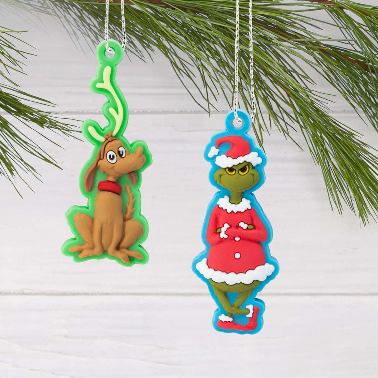 Hallmark Dr. Seuss's How The Grinch Stole Christmas! Mini Christmas Tree Topper and Ornaments, Set of 5 Hallmark