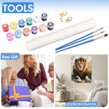 Bimkole Fish Paint by Number for Adults, DIY Oil Painting Kit on Canvas with Paintbrushes and Acrylic Pigment, for Paint by Numbers for Beginner, for Home Wall Decor (16x20Inch) Qm2833 Bimkole