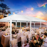 COBIZI 10x30 Canopy Party Tent with 8 Walls 10x30 Pop Up Tent for Parties Waterproof UPF 50+ Outdoor Commercial Event Tent for Party Backyard Gazebo Canopy with Sidewalls & Sandbags(White,10x30ft. COBIZI