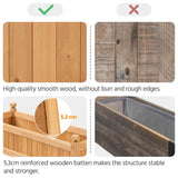 Yaheetech 43.5″ L × 16″ W × 14″ H Wooden Raised Garden Bed, Horticulture Rectangular Garden Planter Outdoor, Raised Planter Box for Patio/Yard/Greenhouse Vegetable/Flower/Herbs, Light Brown,2pcs Yaheetech