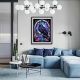 GMETINC Diamond Painting Kits for Adults, Crow DIY 5D Diamond Art Kits Full Drill Diamond Dots Paintings with Diamonds Gem Art and Crafts Home Decor 12x16inch GMETNIC