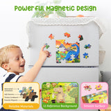 Magnetic Puzzles for Kids Ages 3-6，3 Page Different Animals Themed Series in 1 Puzzle Book,Preschool Learning Tools,Toddlers Magnetic Jigsaw Puzzle Book for Boy Girl, Kids Travel Puzzles Toys Gifts Uioemi
