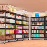 PrimeZone 6 Tier Wire Shelving with Wheels 79''H 1500lbs Storage Shelves NSF Certified Heavy Duty Steel Metal Shelf Adjustable Rolling Rack Kitchen Garage Closet Pantry Laundry 79''HX36''WX16''D 2Pcs PrimeZone