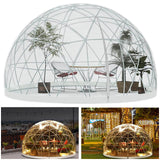 Gaonala Garden Dome Bubble Tent, 9.5 * 5.7FT PVC Garden Dome Igloo with 2 * 10m Light Strings and Transparen Cover, Weatherproof Greenhouse Garden Tent, Igloo Dome House Suitable for Patio, Outside Gaonala