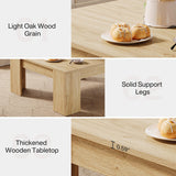 Tribesigns 38.8" Square Coffee Table, Farmhouse Wood Coffee Table, Center Table for Living Room with Sturdy Wooden Legs, Modern Home Furniture, Lignt Oak Tribesigns