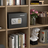STEELIST 0.8 Cubic Fireproof Waterproof Safe, Security Digital Box with Removable Shelf, Cash Box for Home, Fireproof Safe for Documents, Jewelry, Gun, Valuables, Safety Box, Black STEELIST
