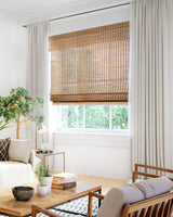 Chicology Cordless Bamboo Roman Shades - 27"W x 64"H, Beaver Colour CHICOLOGY