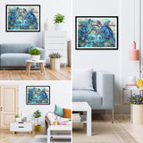 MXJSUA DIY Ocean Turtle Diamond Painting Kits for Adults, Diamond Gem Art Painting for Beginners, Diamond Picture with Full Round Drill Dots Craft Set Gift, 12 * 16 Inch MXJSUA
