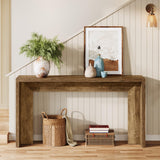 Tribesigns Farmhouse Console Table, 55-Inch Wooden Sofa Table with Storage for Entryway, Foyer, Hallway, Living Room, Easy Assembly (Rustic Brown) Tribesigns