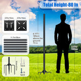 QwayHome Upgrade 80In Smart Bird Feeder Pole, Outdoor Bird House Poles Mount Kit for Bird Buddy Feeder & Wooden Bird House, Adjustable Heavy-Duty Birdhouse Pole Stand Post Set with 5-Prong Base QwayHome