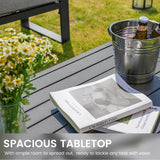 Sundale Outdoor Aluminum Patio Furniture Set, 4 Piece Modern Outdoor Furniture with 6 inch Cushion, Metal Patio Sectional Conversation Sets for Deck, Backyard, Porch (Grey) Sundale Outdoor