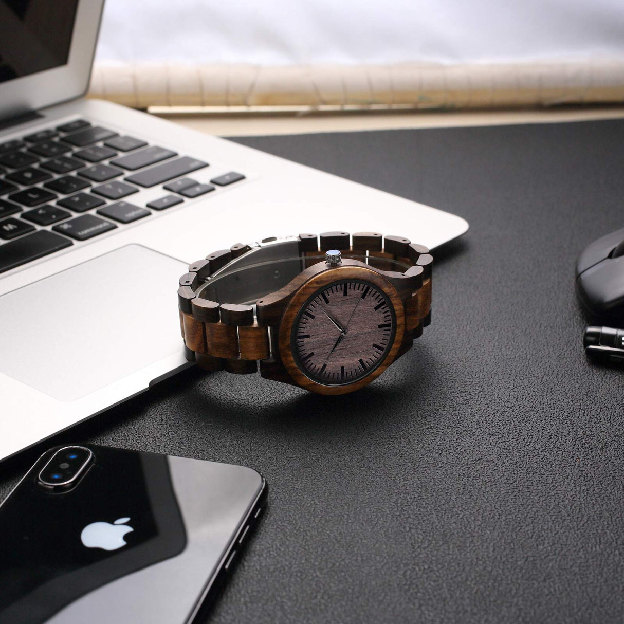 KOSTING Personalized Custom Engraved Wood Watch Gifts for Boyfriend Husband Men Son Dad Groomsmen Fiancé Him as Anniversary Christmas Birthday Father Day Graduation Valentine's Wooden Gift Idea KOSTING