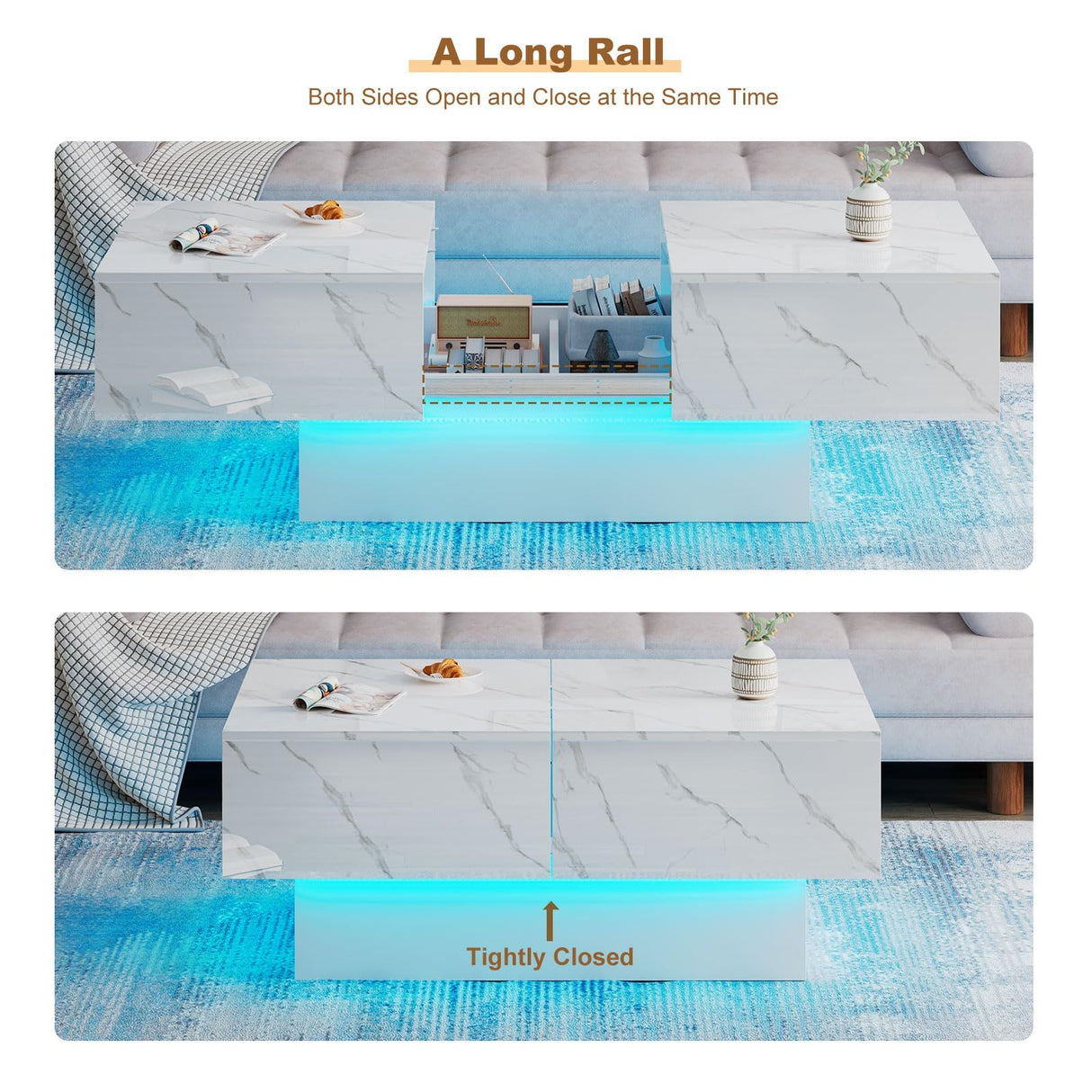 HedoAjim Coffee Table with Large Storage for Living Room Farmhouse Center Tables Mesas De Centro para Salas Modernas Nesting Modern Coffee Table for Reception Room HedoAjim