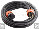 AC WORKS NEMA L6-30 Rubber SOOW 10/3 Extension Cord (100FT) AC WORKS