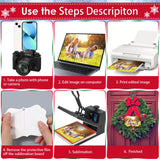 Cridoz 3.9" × 2.8" Sublimation Ornament Blanks, 20 Pieces Sublimation Blanks Ornaments Products for Christmas Day and Halloween Day Decoration cridoz