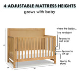 DaVinci Margot 4-in-1 Convertible Crib in Honey GREENGUARD Gold Certified DaVinci