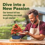 HOME GROWN Bonsai Tree Kit – 6 Heirloom Varieties with Unique Pots – DIY Bonsai Starter Kit for Adults & Beginners – Christmas Gift for Men Women Gardeners Plant Lovers – Indoor Growing Kit HOME GROWN