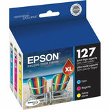 EPSON 127 DURABrite Ultra Ink Color Combo Pack For NX-530, NX-625, WF-3520, WF-3530, WF-3540, WF-545, WF-60, WF-630, WF-633, WF-635, WF-645, WF-7010, WF-7510, WF-7520, WF-840, WF-845 Epson