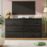 GarveeHome 6 Drawer Dresser for Bedroom, Wide Wood Chest of Drawers Handle Free, Large Modern Dresser Storage Cabinet for Living Room, Hallway Entryway GarveeHome