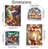 4 Pack Christmas Paint by Numbers Kit for Adults Beginner with Framed,Winter Easy Adult Paint by Number Kits on Canvas DIY Painting for Beginners Art by Numbers for Home Wall Decor 10x12-10x10 Inch NEGEKFKX