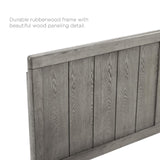 Modway MOD-6219-GRY Robbie King Wood Headboard, Gray Modway