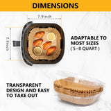 Air Fryer Liners Disposable - 125 Pcs 8IN Square Parchment Paper Sheets, Non-Stick, Oil-Proof Baking Paper for Easy Cleanup, Food-Grade Airfryer Accessories for 5-8 QT Basket, Heat-Resistant to 450°F TEDRAREVO