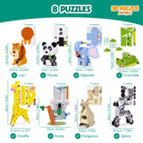 3D Puzzles for Kids Toys Pack 8 - BONNYCO | 3D Puzzle for Kids of Jungle Animals, Educational Girl and Boy Toys, Gifts for Kids, Birthday Gifts for Boys | Kid Toys, 3-D Puzzles, 3D Jigsaw, Christmas BONNYCO